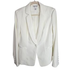 White House Black Market Womens One Button Blazer Size 12 Career Corp Boss Babe